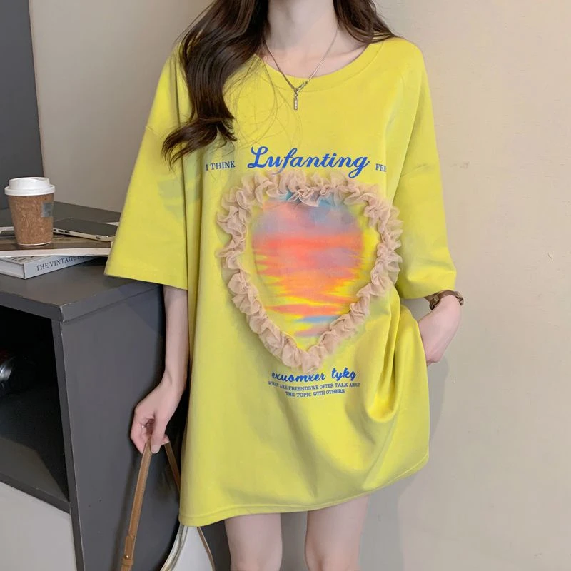 12岁女童纯棉短袖T恤夏装2025新款13大童衣服洋气百搭初中生上衣