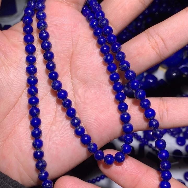 青金石未镶嵌6mm圆珠佛链3圈