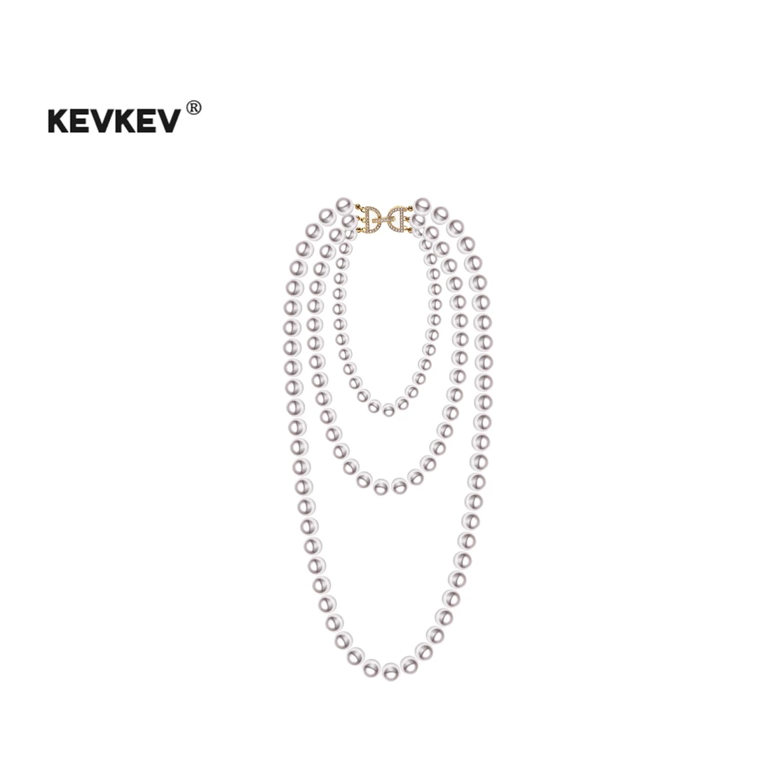 kevkev赵露思同款珍珠项链叠戴毛衣链大气高档七夕节礼物送女友