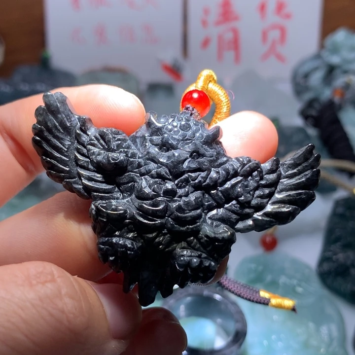 翡翠颈饰未镶嵌保真天然A货翡翠