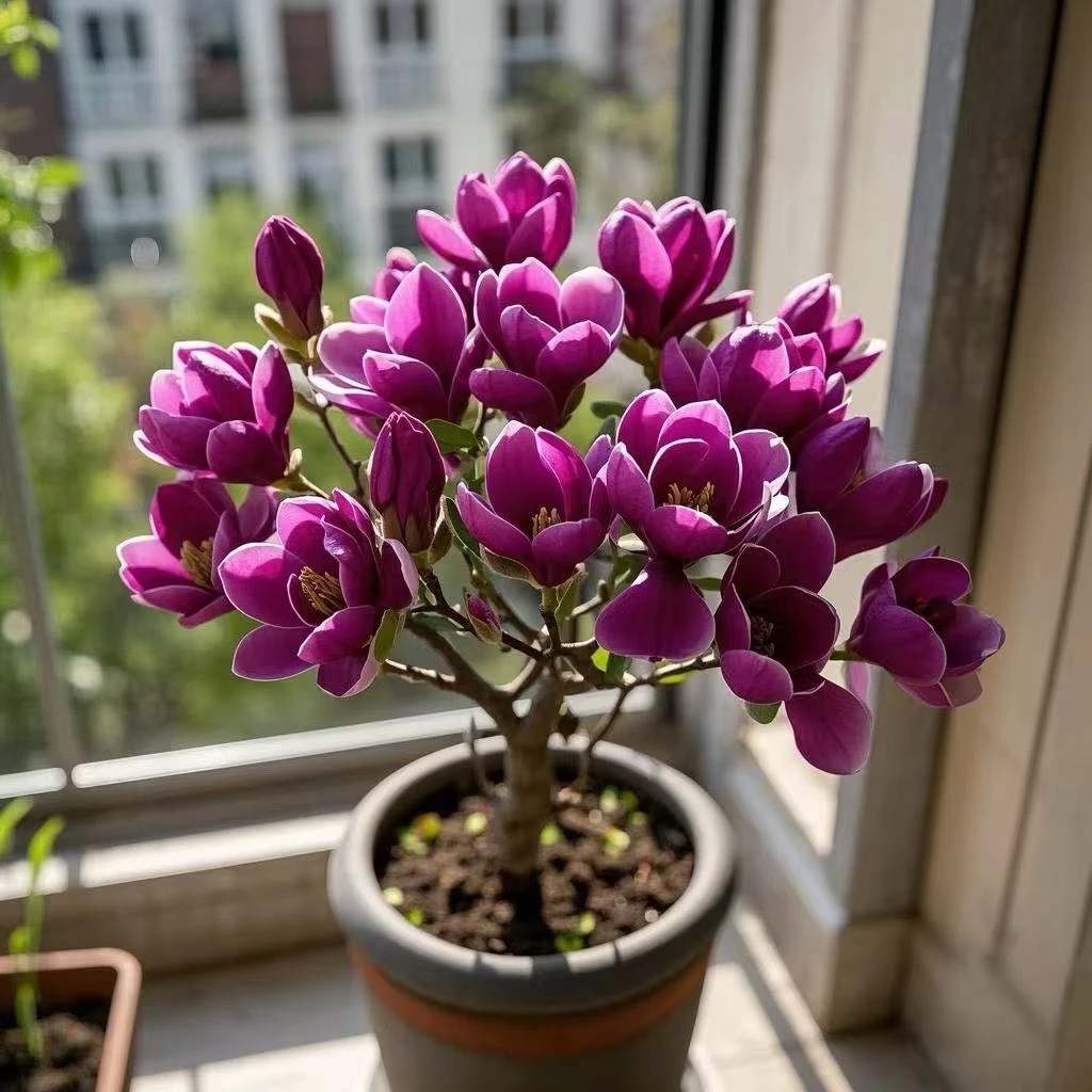 矮化玉兰花树苗盆栽耐寒四季开花绿植浓香型室内外花卉客厅阳台花