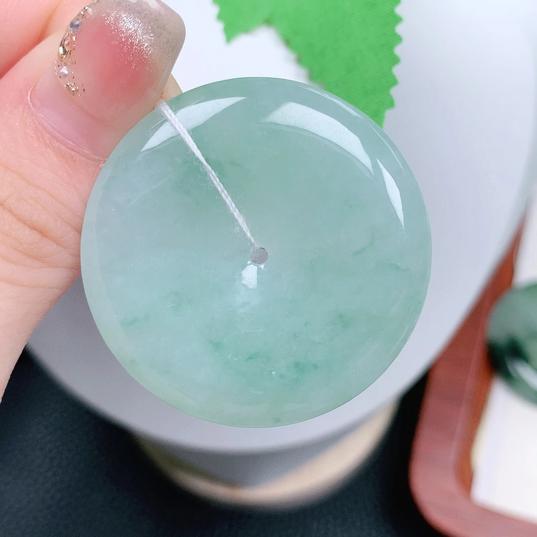 翡翠未镶嵌颈饰平安37.5-6.1