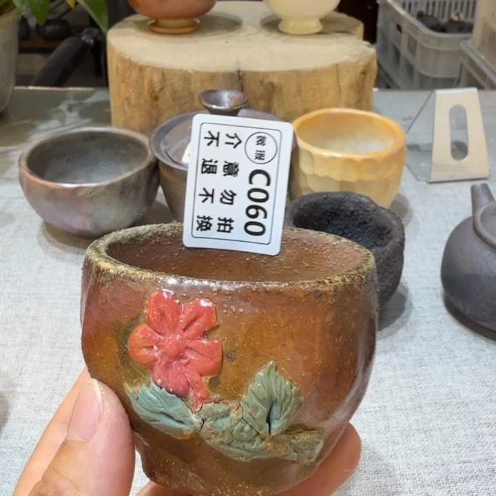 陶盘柴烧福新品多多大