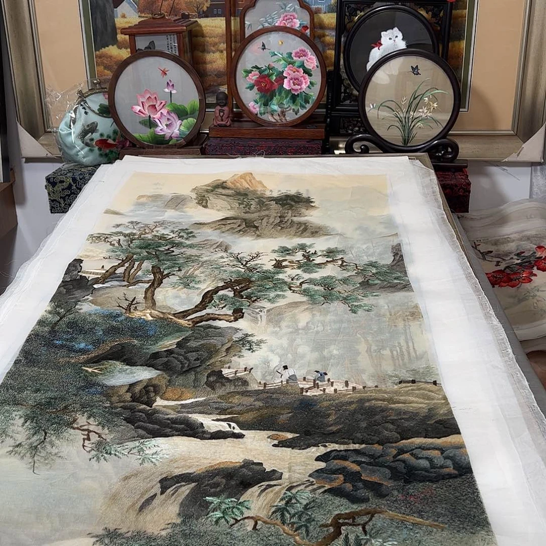 刺绣纯手工刺绣画