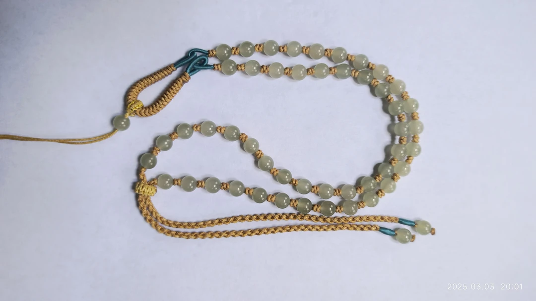 和田玉纯手工编织项链