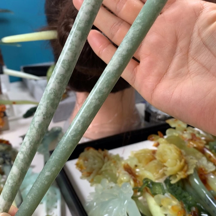 蛇纹石玉发簪未镶嵌