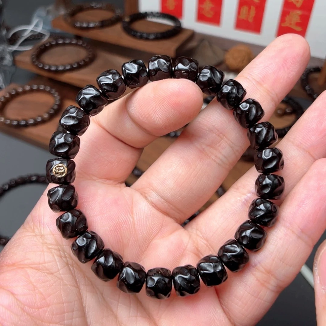 椰蒂手串原生态椰蒂87游龙打鬼脸竖打标