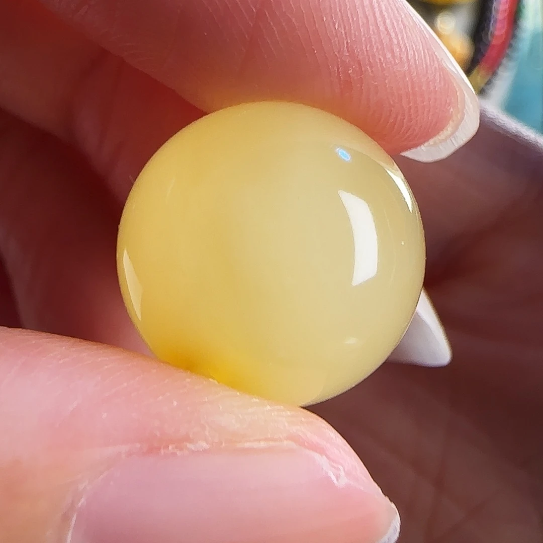 蜜蜡未镶嵌裸石蜜蜡圆珠14.8mm