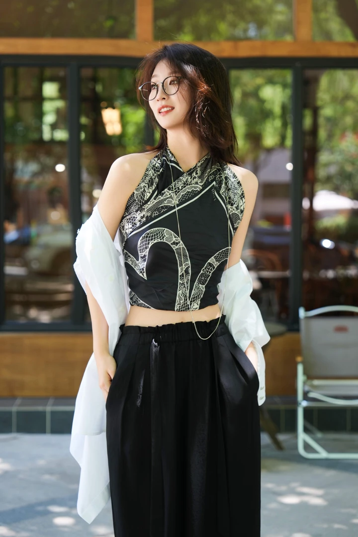 阿玛施新款聚酯纤维裤