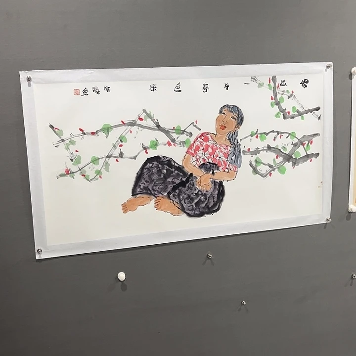 用***5国画陈醉老师人物画作品
