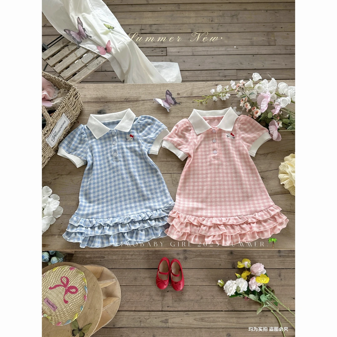 NIMO【凯蒂日记】韩版欧若风夏款清新女宝宝洋气公主简约时尚连衣裙