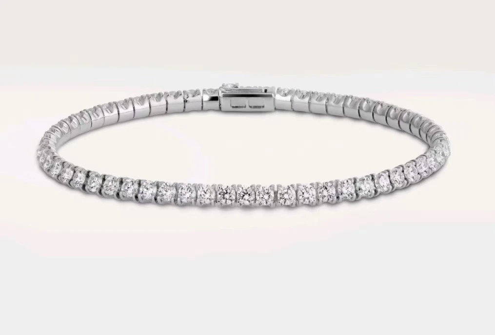 99新 Cartier/卡地亚  18k CDE CARTIER白金满钻手链