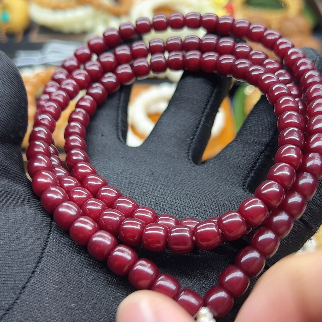 手串菩提根/象牙果古法朱砂供87
