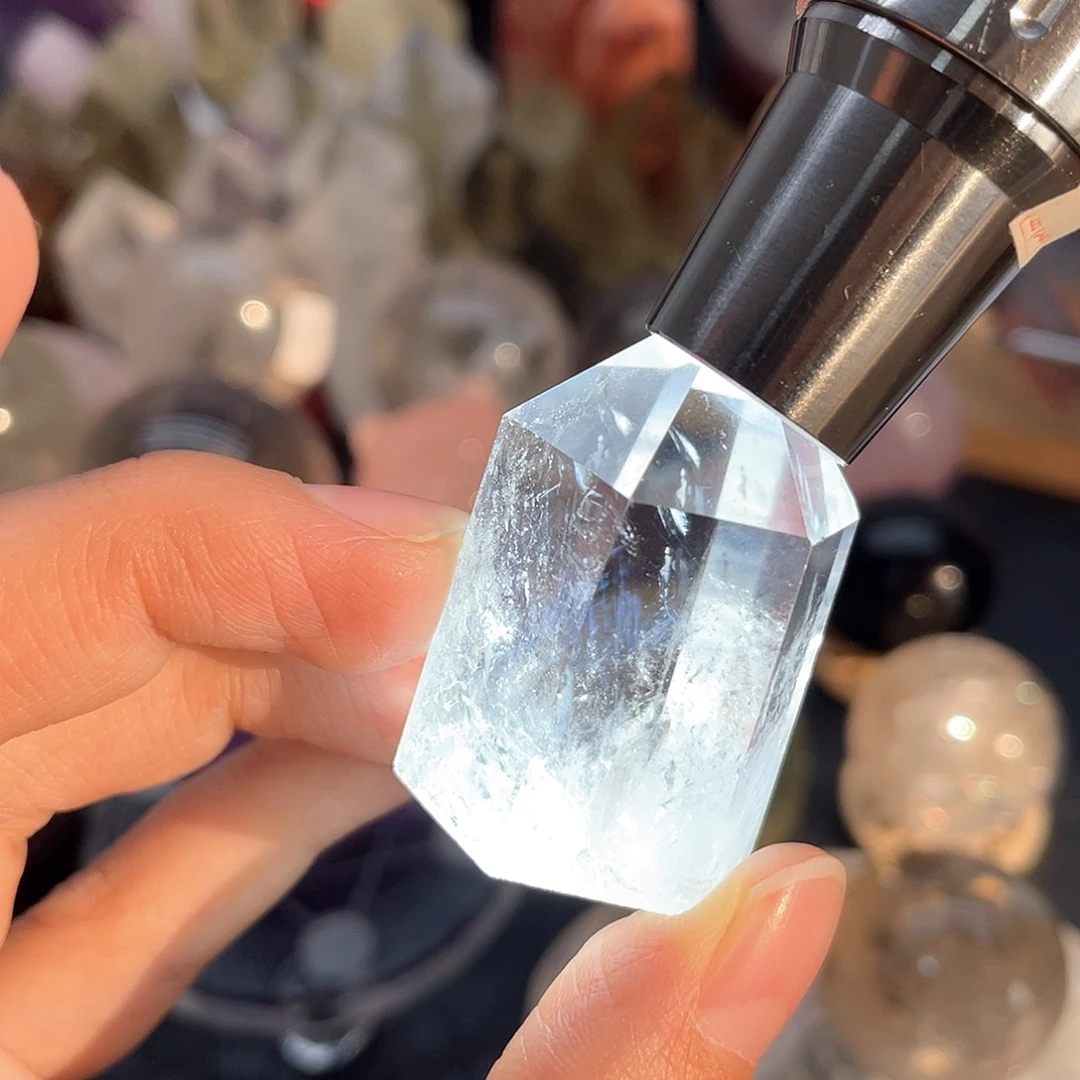 未镶嵌珠宝半成品水晶9蓝针柱