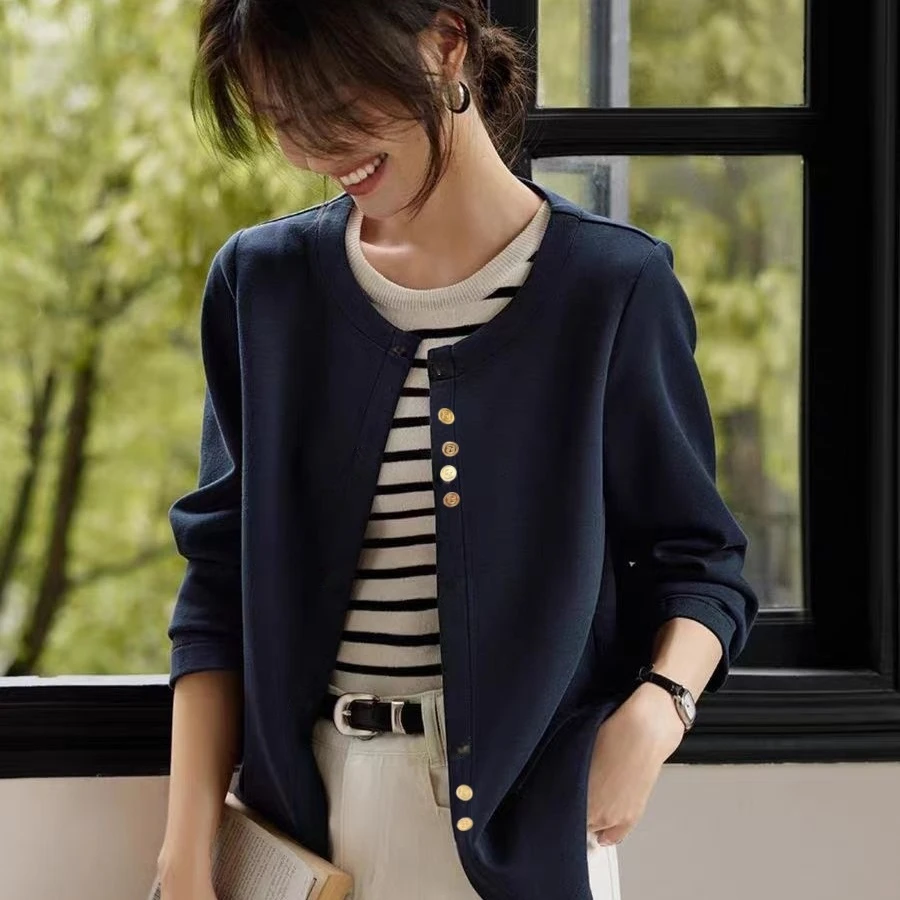 高弗/GAOFU 春装新款 珠地面料 薄款上衣女A5577