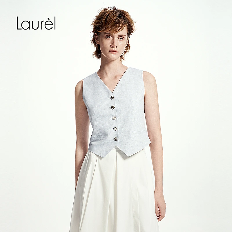 Laurel劳芮25春新款通勤修身马甲女LWD361B00200
