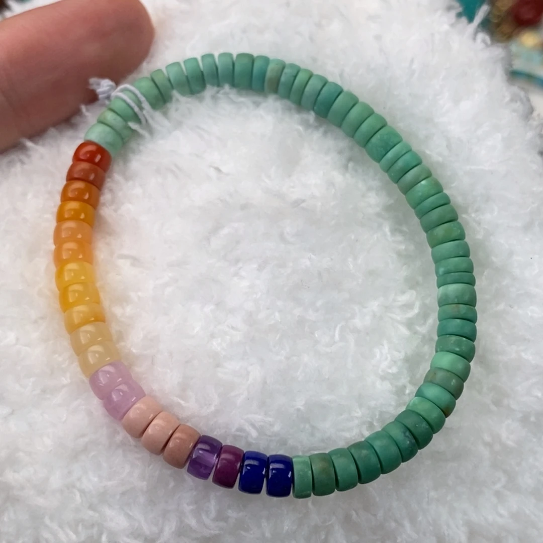 绿松石未镶嵌直切卡5菜籽彩虹