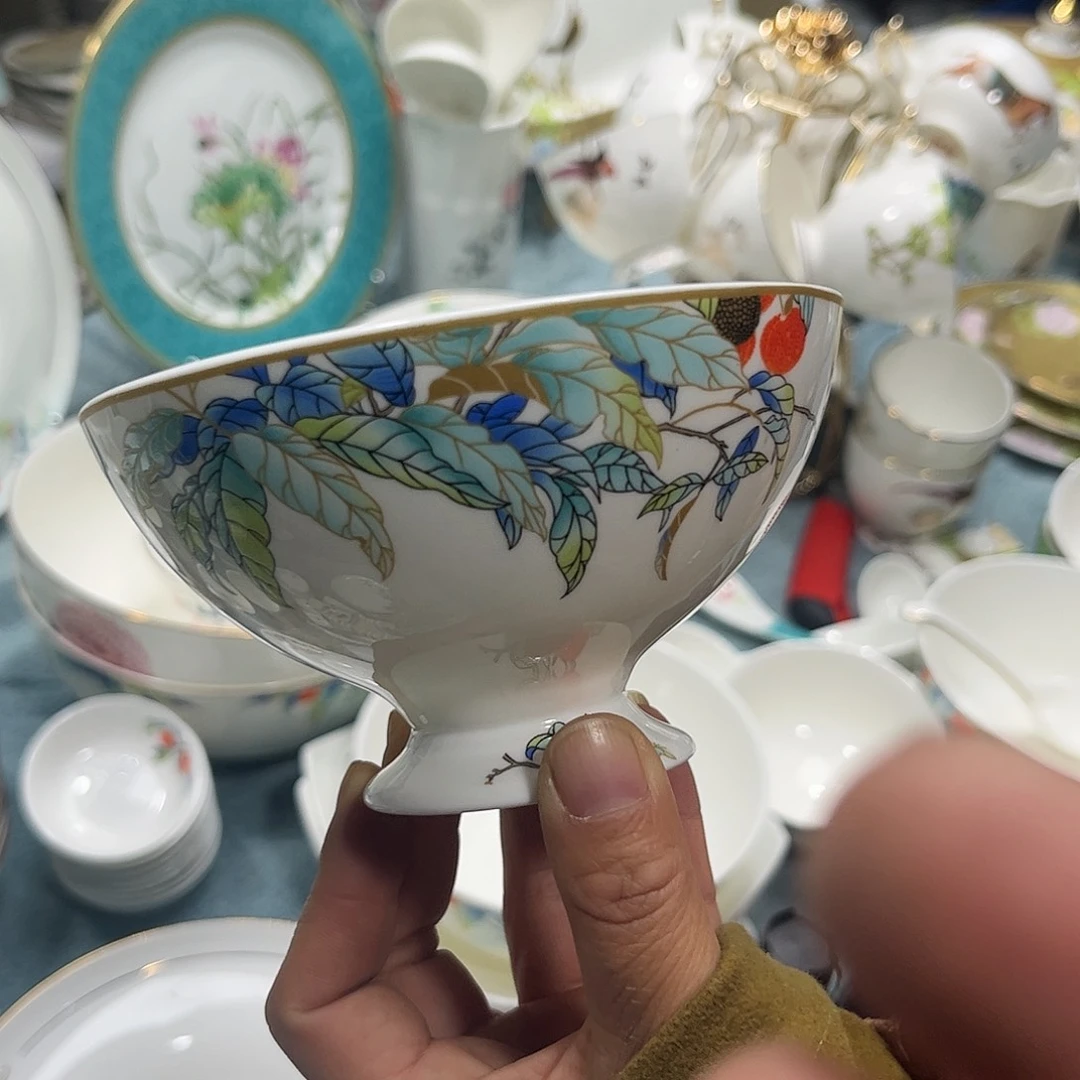 瓷片荔枝龙利碗六个哇塞