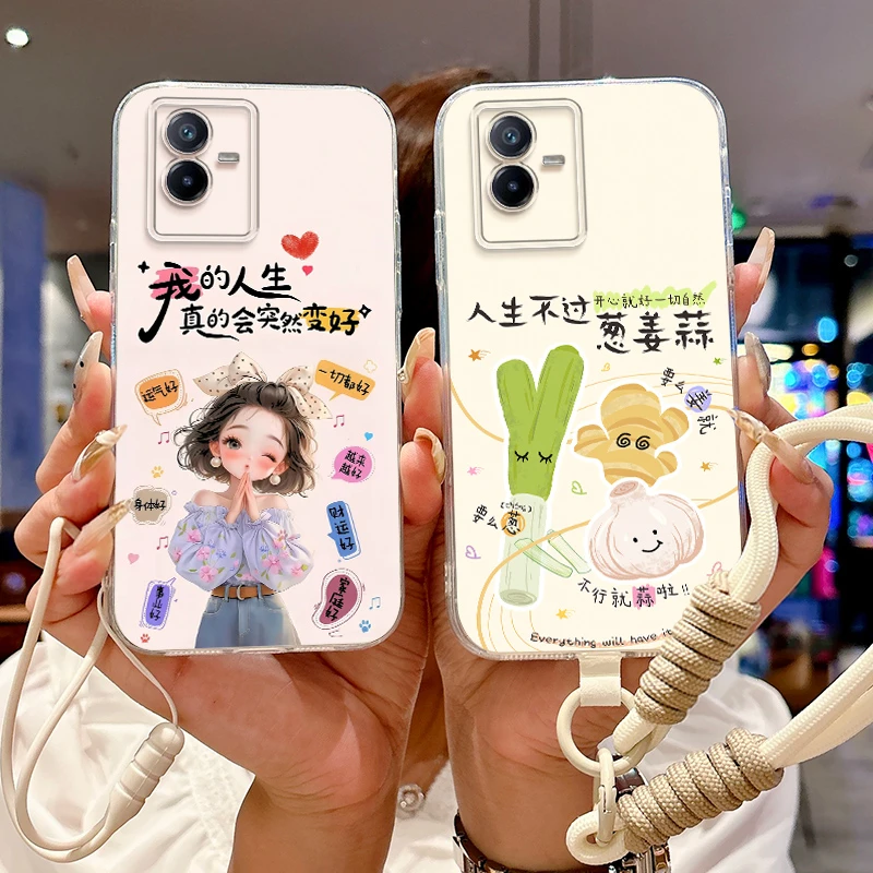 适用vivoT2x手机壳vovo直边透明V2188A可爱v1voT2x卡通女v0vivT2x