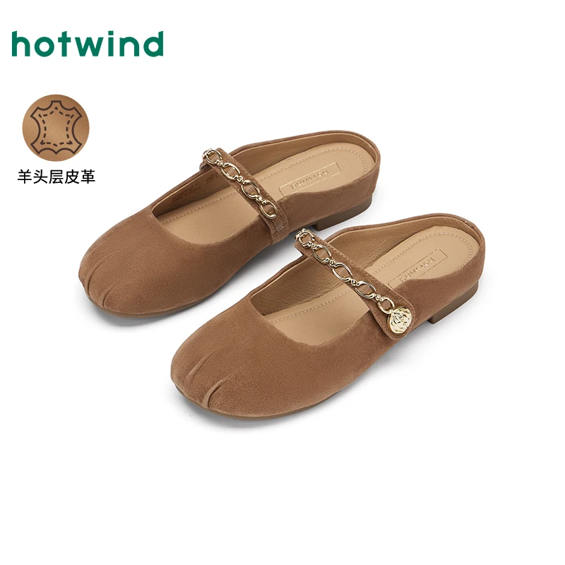 热风官方正品2025年春季新款女士勃肯穆勒时尚休闲鞋H24W25123