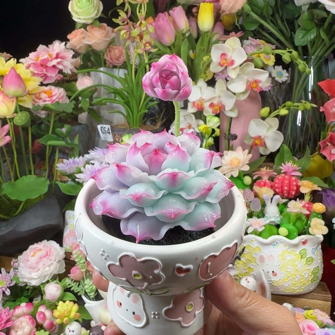 水晶虾饺不带盆摆件