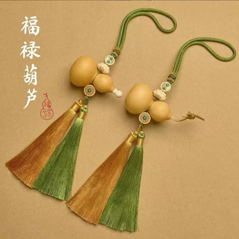 门对门天然真葫芦挂件大门对卧室阳台玄关挂饰家居葫芦莲花挂饰