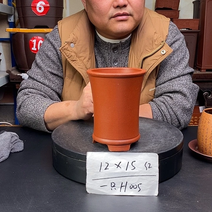 紫砂花盆货号一只H005