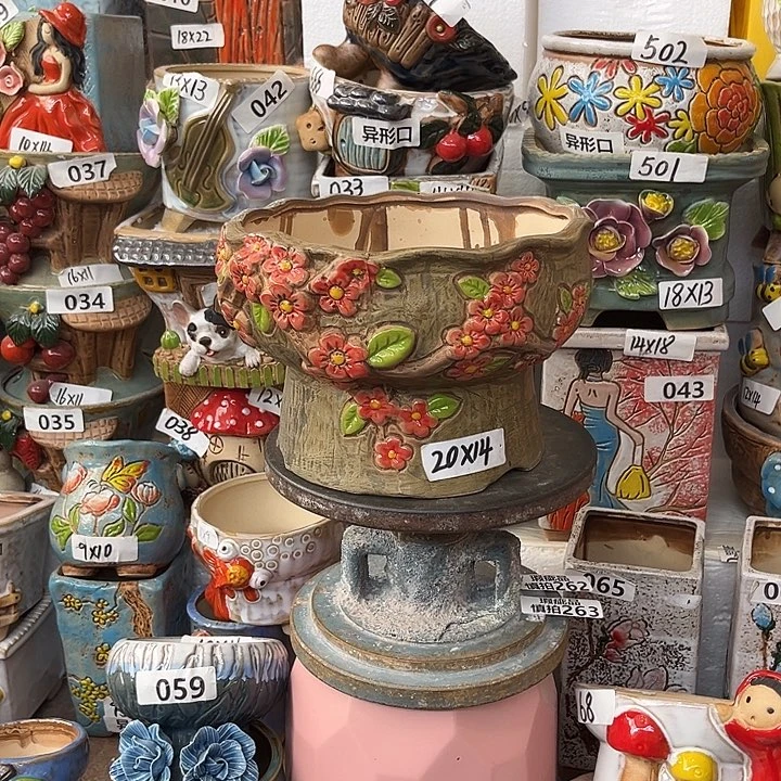 粗陶材质多肉花盆