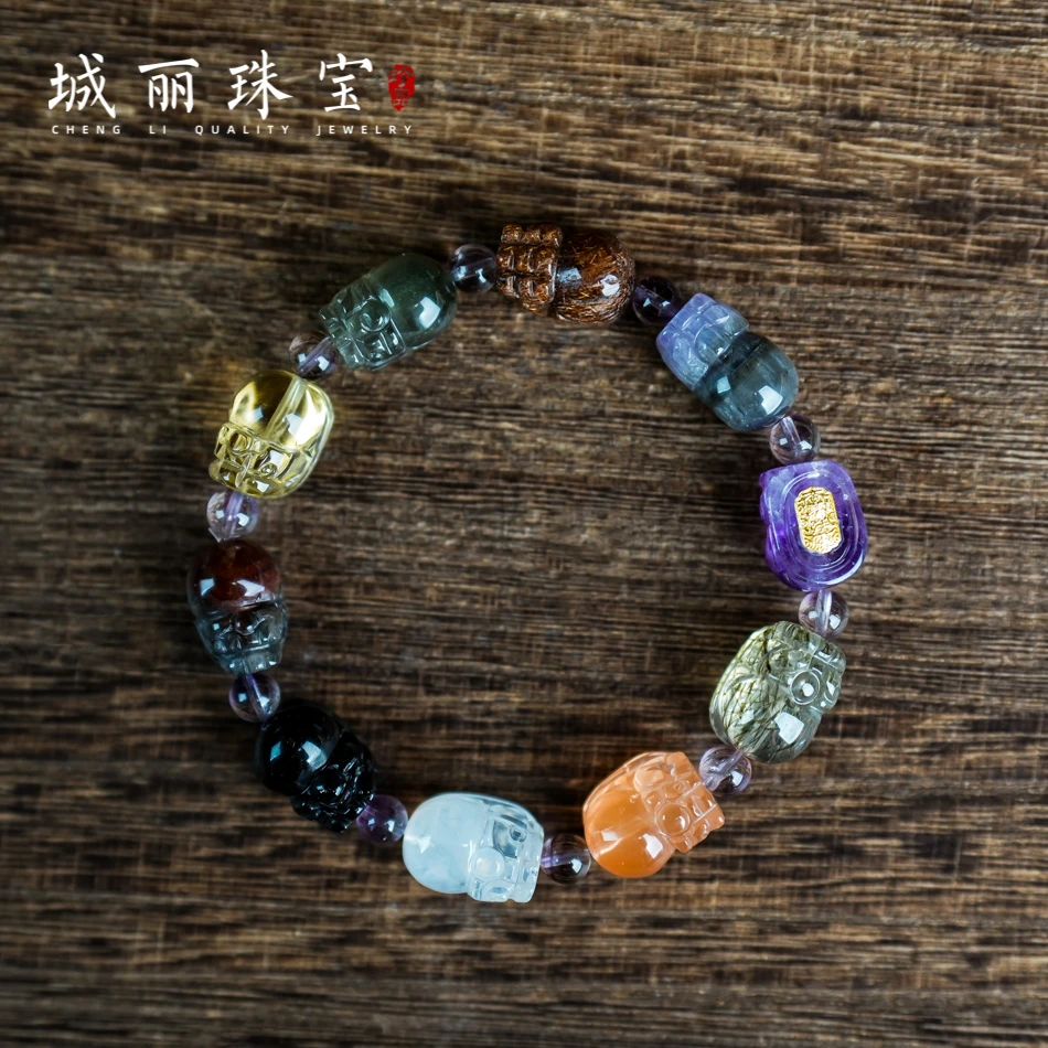 非金属皮质手链  【城丽】九紫貔貅债必清阵阵手串/条ZJH-2067-1