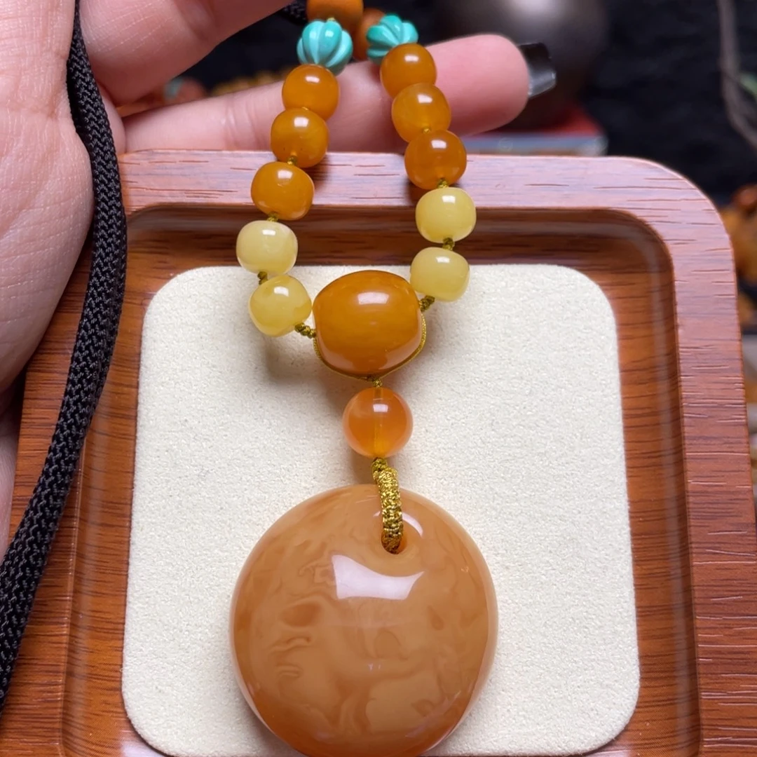 蜜蜡未镶嵌颈饰项链