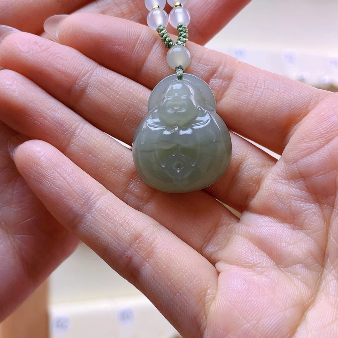 和田玉吊坠(赠链)未镶嵌我**丫