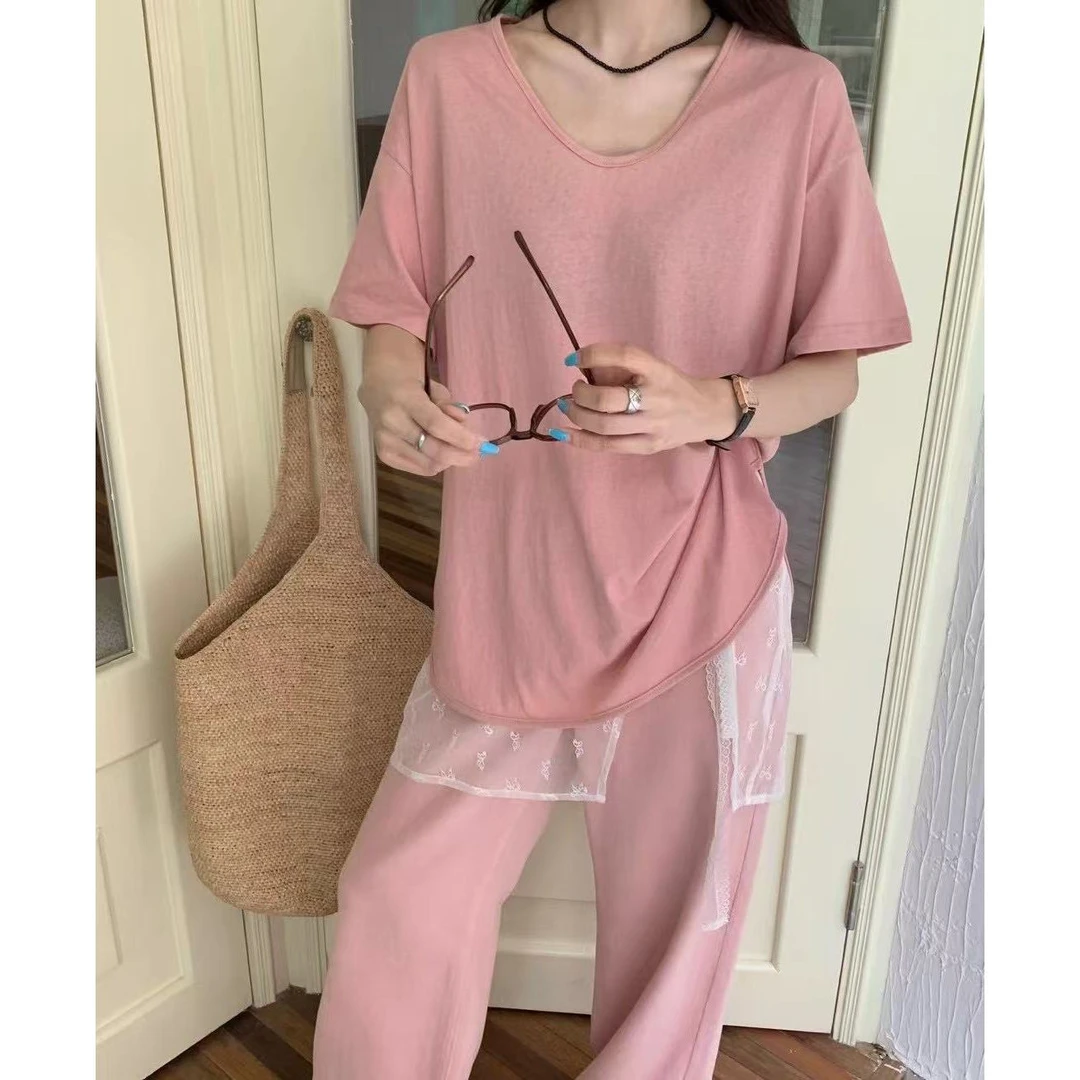 【福利】闰熙4-U领大版短柚T#5215