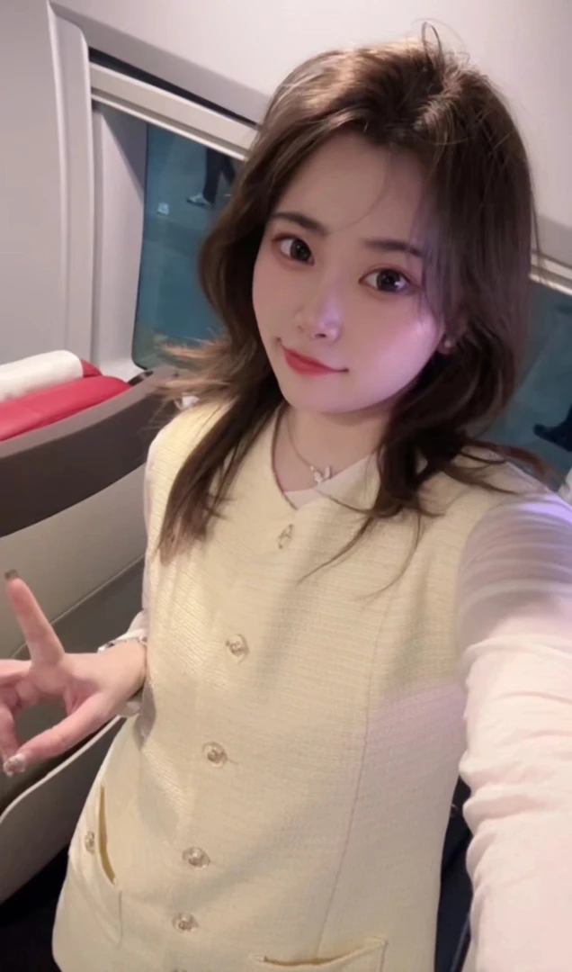 奶黄色多穿开衫马甲