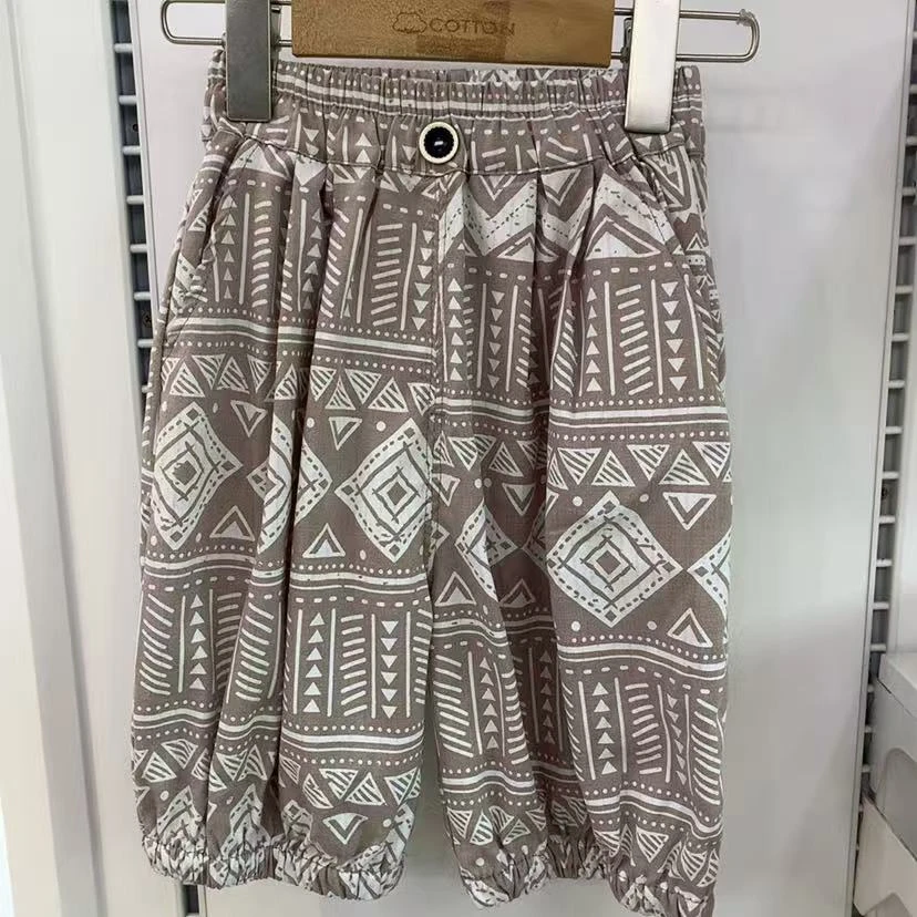 S701水洗棉7分休闲裤（几何）