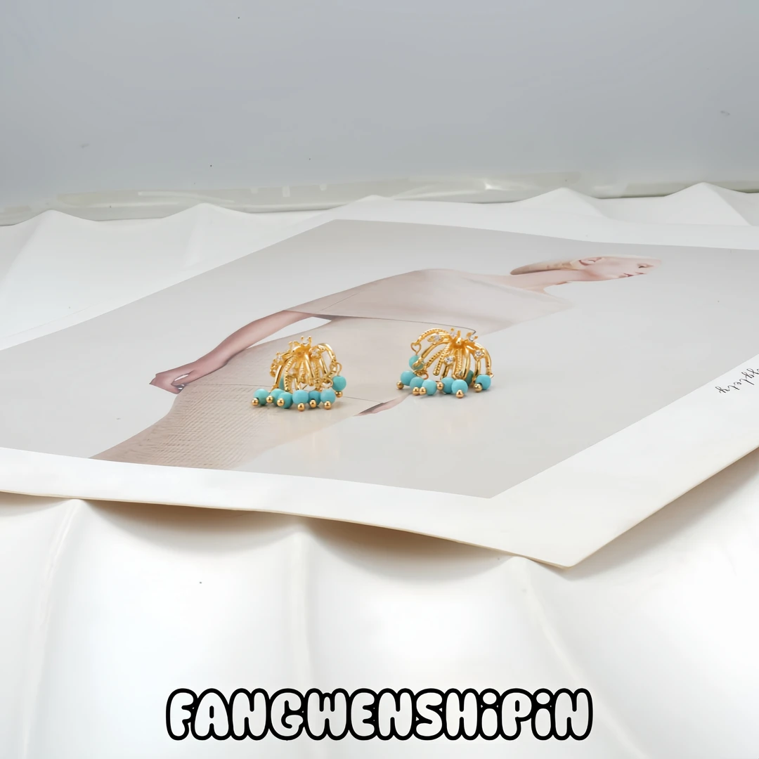 铜合金锆石耳饰 耳环百搭5512