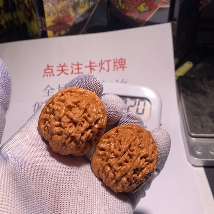 吊坠文玩核桃莲花