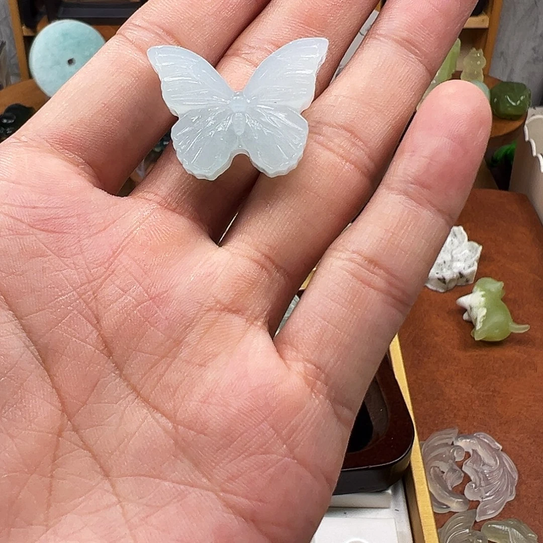 溪***宝蛇纹石玉合金粉色