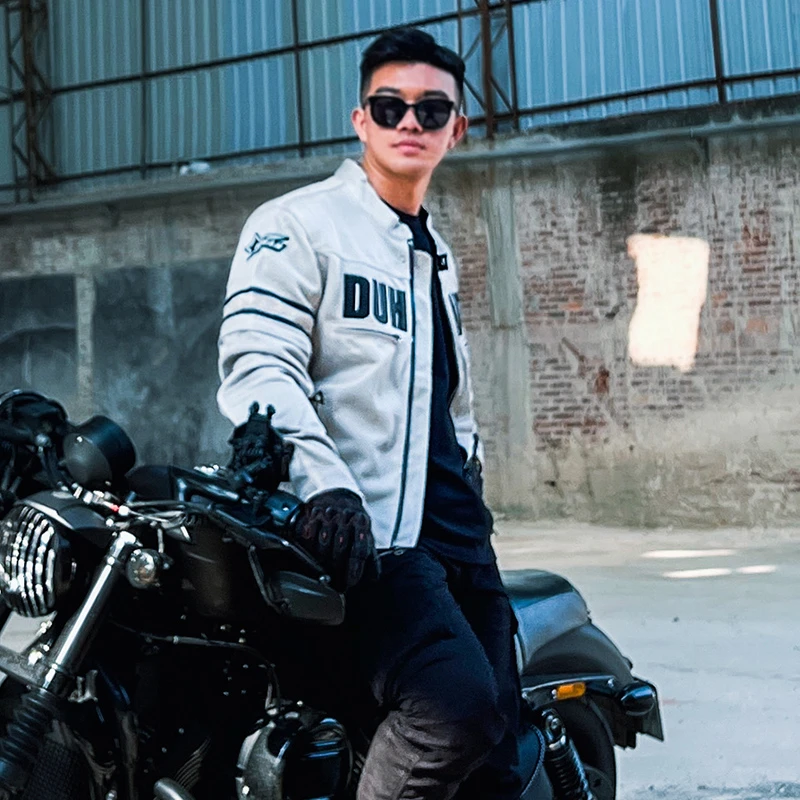 杜汉摩托车骑行服男款夏季网眼通风夹克机车服防摔外套骑士服103