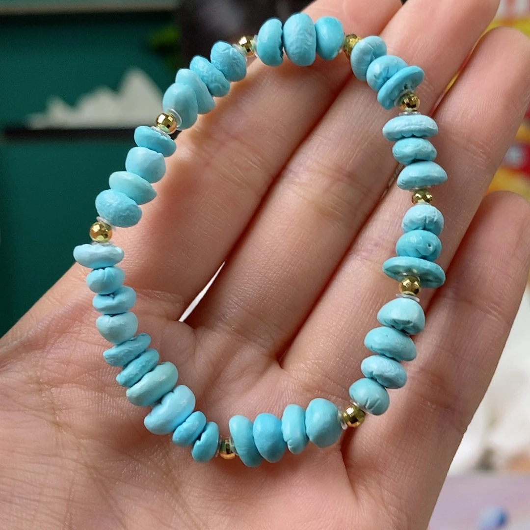 绿松石18K金镶嵌珠宝奇石