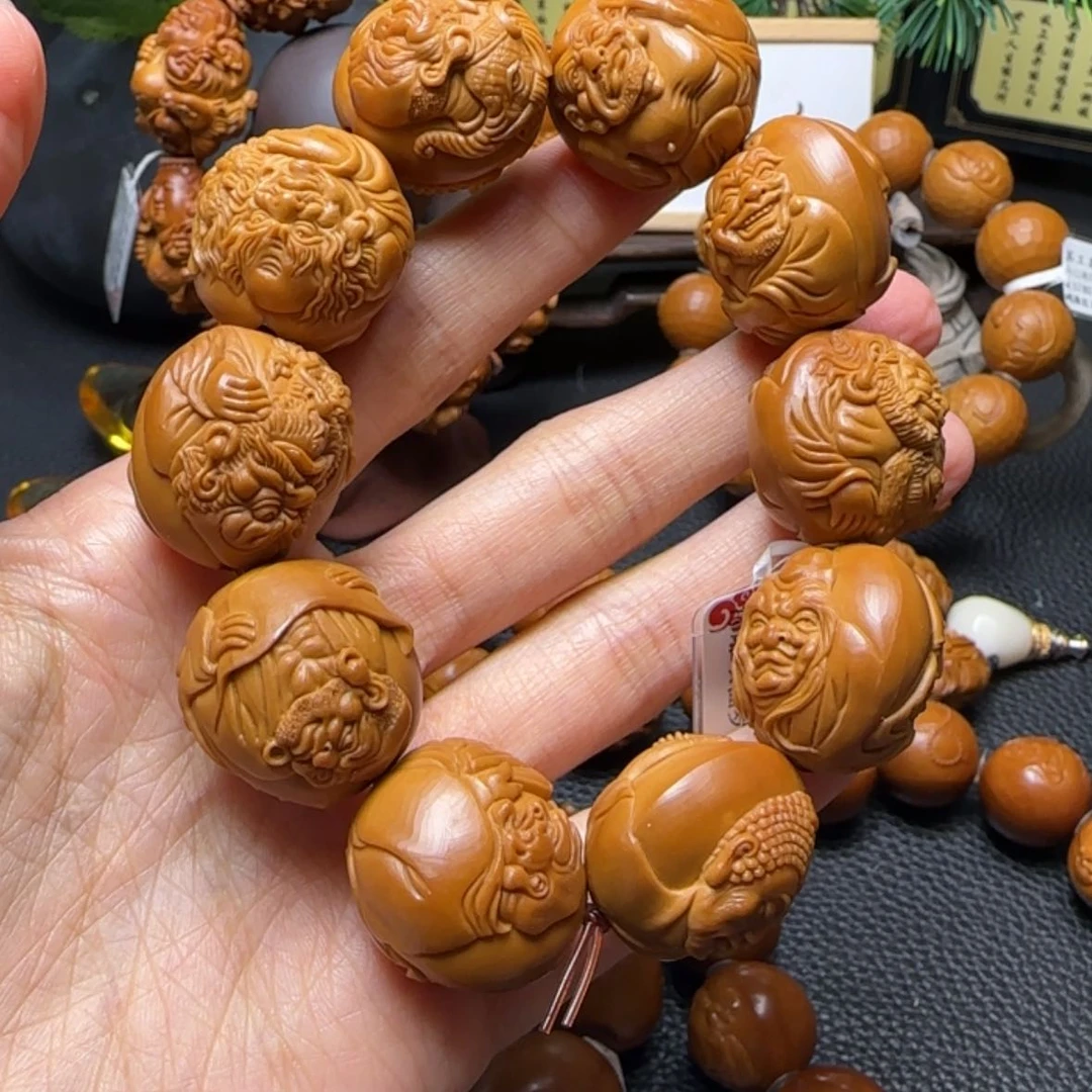 【闪购商品】橄榄核手串浮雕罗汉