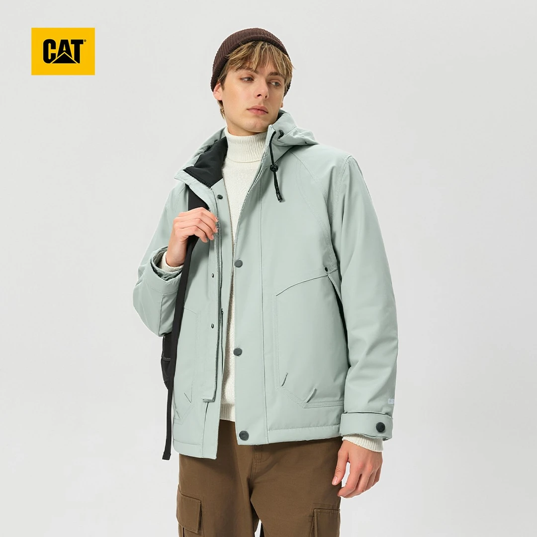 CAT卡特秋冬轻便连帽羽绒服白鸭绒保暖舒适休闲男士保暖防风冬季S