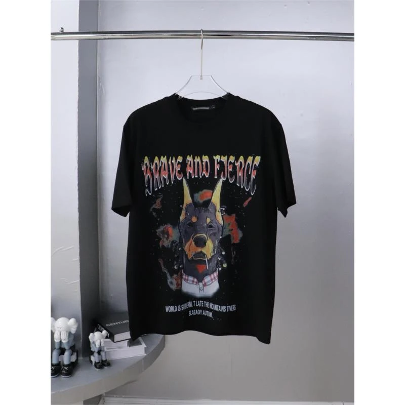 最大可以穿到340斤男女T恤 杜宾犬  美式潮牌