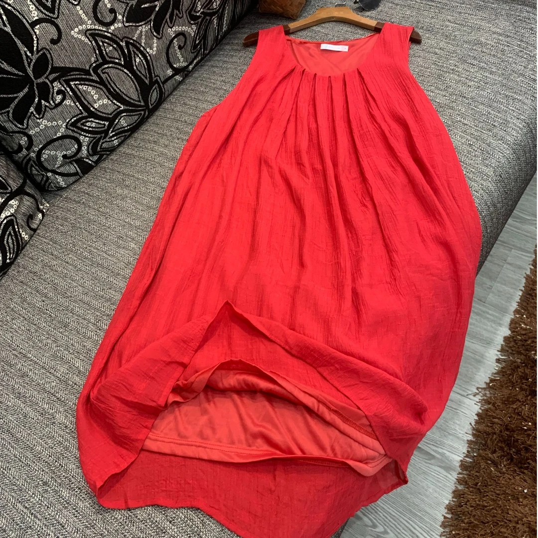 01 祺欣家 复古文艺显气质中长款百搭针织背心连衣裙