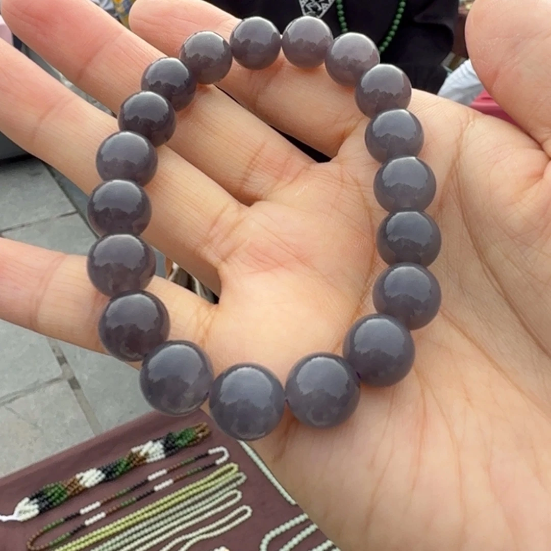 颈饰未镶嵌和田玉烟紫手串门总 多样性拍一发一