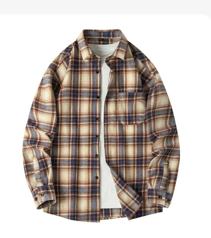 港味欧韩风格子复古宽松衬衫文艺简约上衣女2025春季新款潮821#