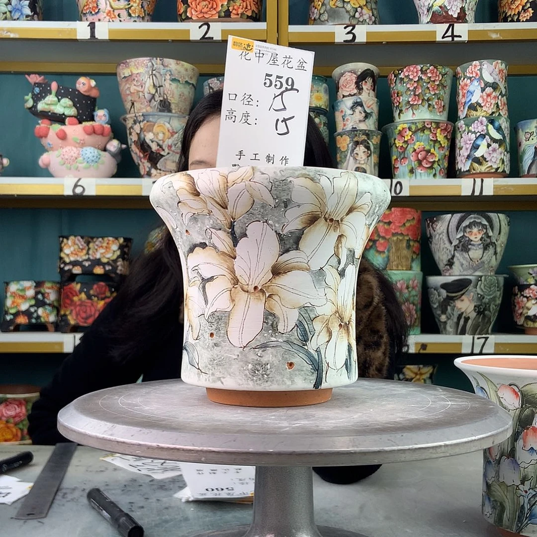 陶景德镇手工花盆559
