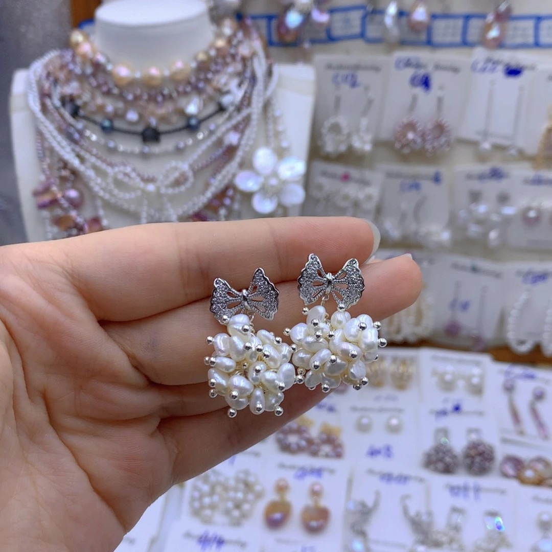 淡水珍珠颈饰银S925镶嵌