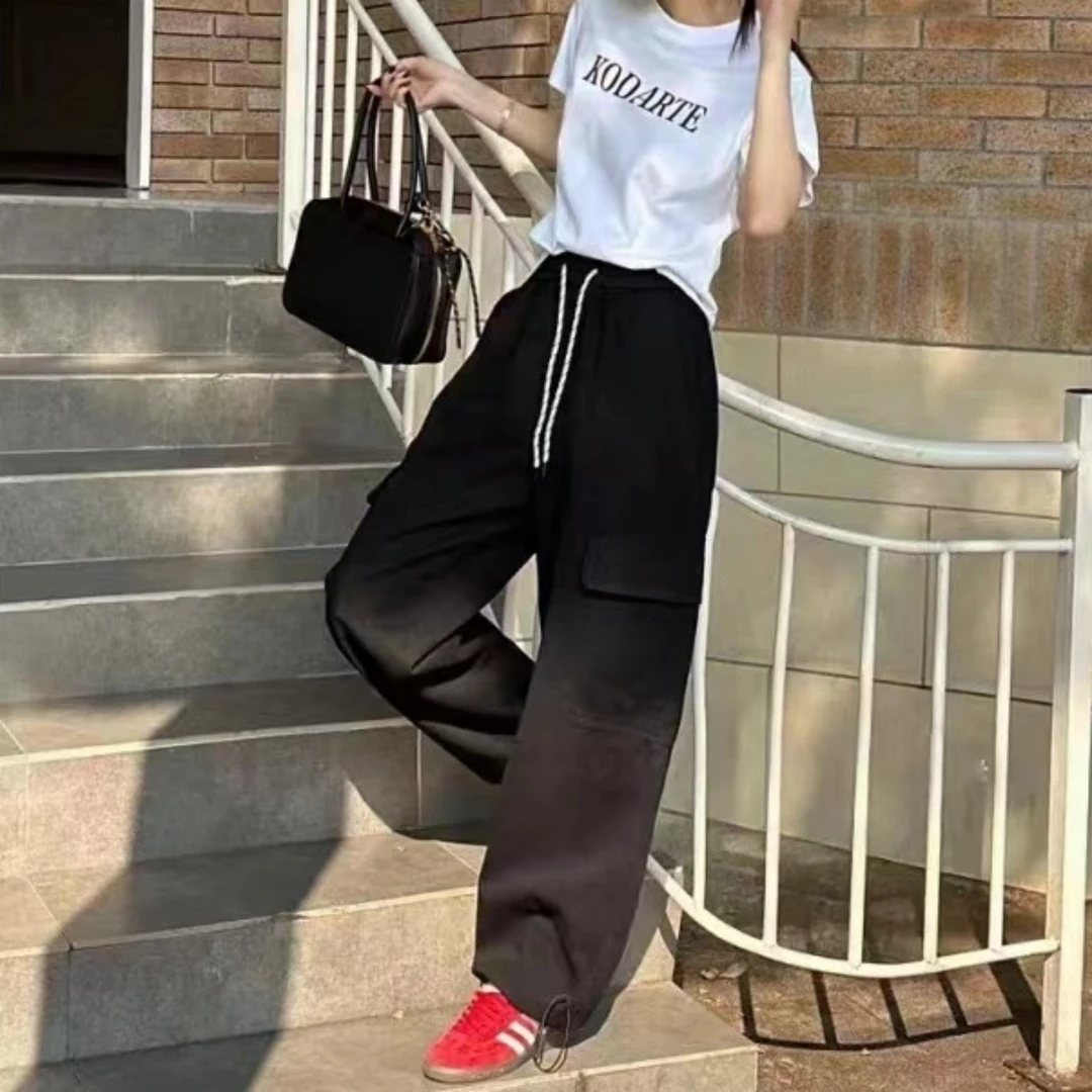 Z.X 欧货刺绣标松紧腰工装阔腿裤 6803（K3）