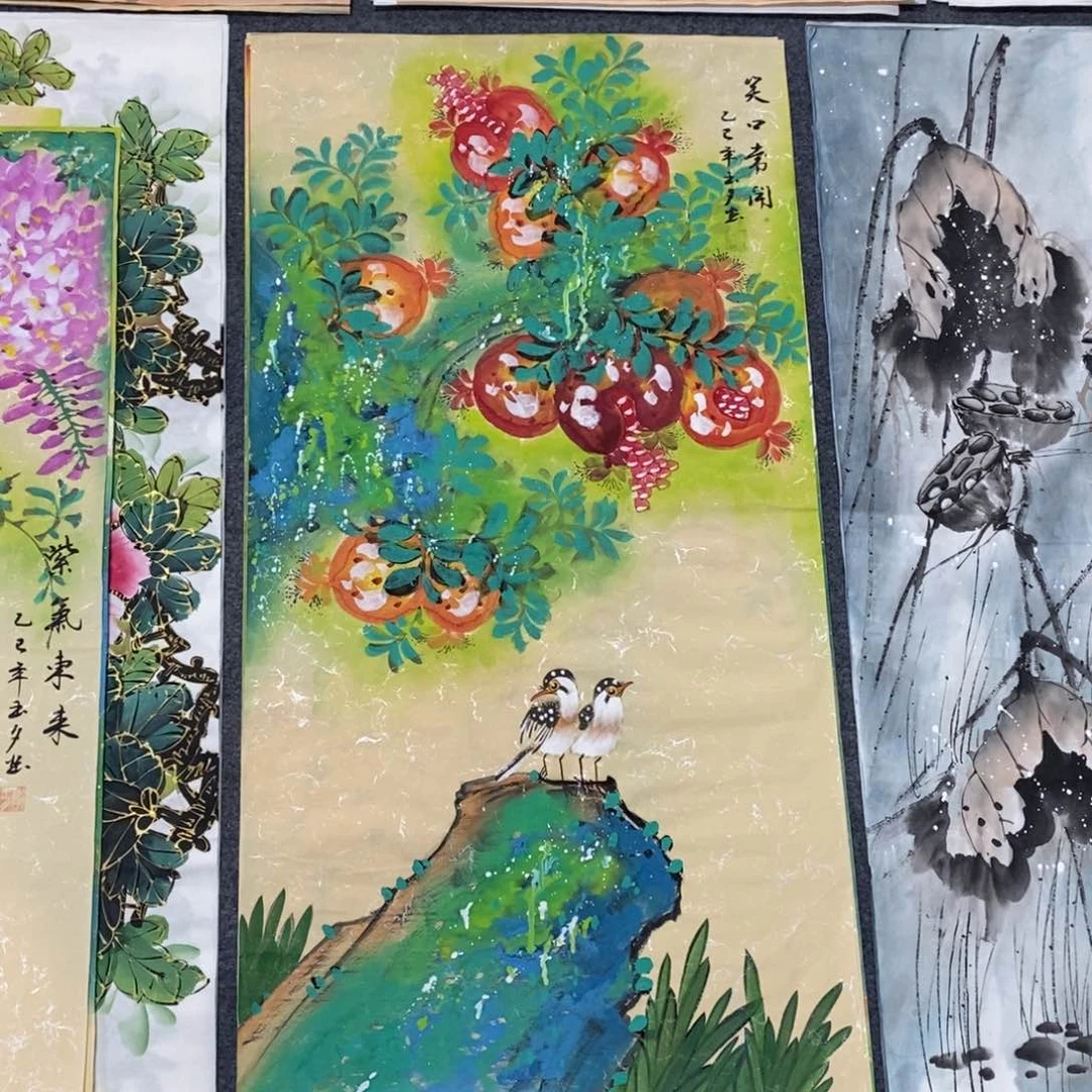 国画尺寸100✖️50三尺精品手绘画
