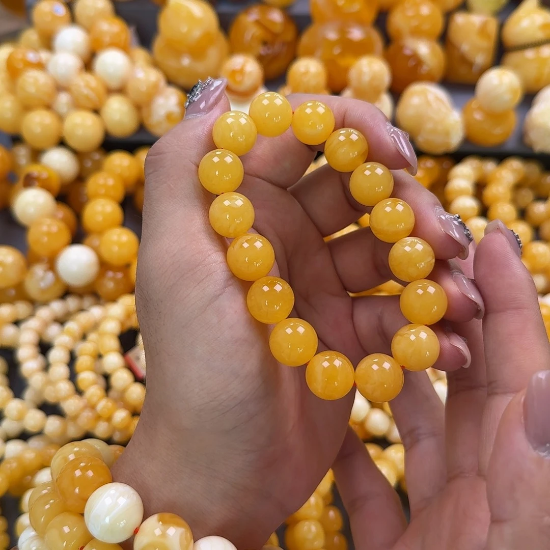 蜜蜡未镶嵌珠宝奇石13mm